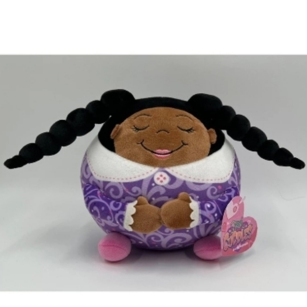 Angel Puffball Plush - Purple and Brown